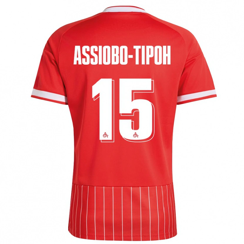 Danxen Kinder Elfried Assiobo-Tipoh #15 Rot Weiß Grün Auswärtstrikot Trikot 2026/27 T-Shirt Österreich