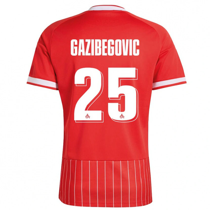 Danxen Kinder Jusuf Gazibegovic #25 Rot Weiß Grün Auswärtstrikot Trikot 2026/27 T-Shirt Österreich