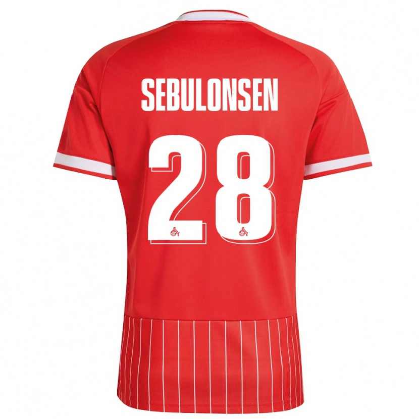 Danxen Kinder Sebastian Sebulonsen #28 Rot Weiß Grün Auswärtstrikot Trikot 2026/27 T-Shirt Österreich