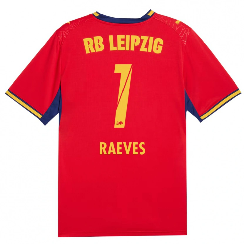 Danxen Kinder Dries Raeves #1 Rot Gelb Königsblau Auswärtstrikot Trikot 2026/27 T-Shirt Österreich