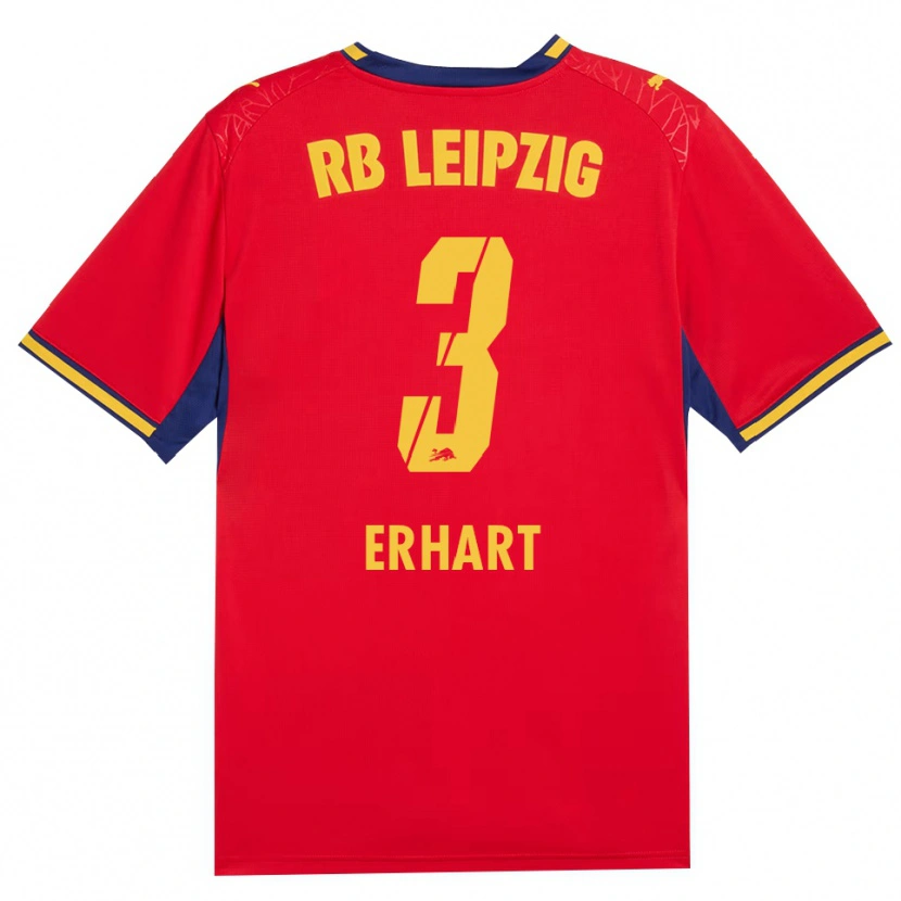 Danxen Kinder Karl Erhart #3 Rot Gelb Königsblau Auswärtstrikot Trikot 2026/27 T-Shirt Österreich