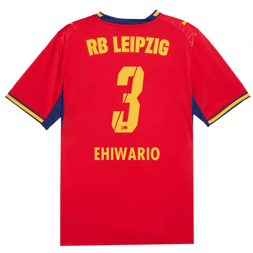 Danxen Kinder Nwabueze Ehiwario #3 Rot Gelb Königsblau Auswärtstrikot Trikot 2026/27 T-Shirt Österreich