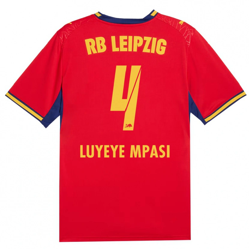 Danxen Kinder Seal Luyeye Mpasi #4 Rot Gelb Königsblau Auswärtstrikot Trikot 2026/27 T-Shirt Österreich