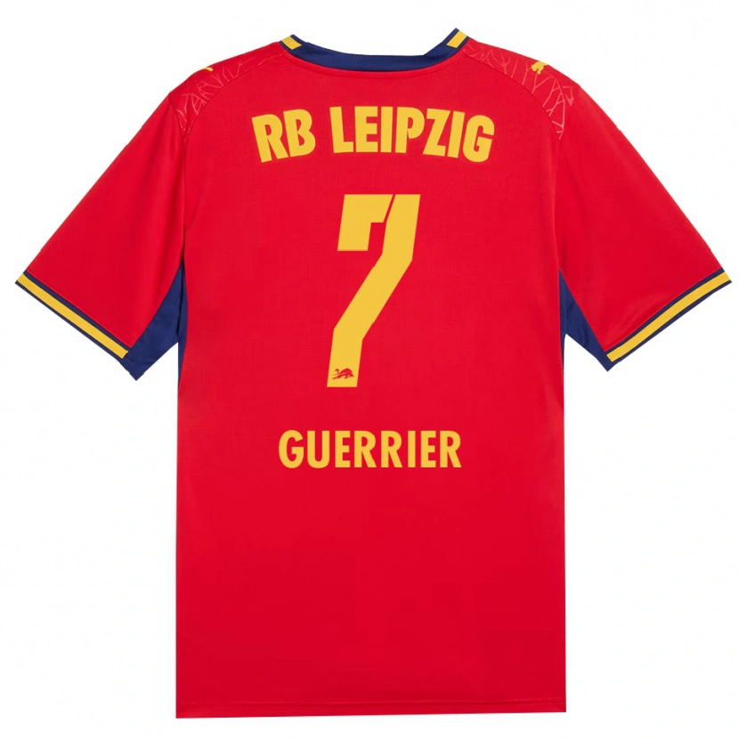 Danxen Kinder Oscar Guerrier #7 Rot Gelb Königsblau Auswärtstrikot Trikot 2026/27 T-Shirt Österreich