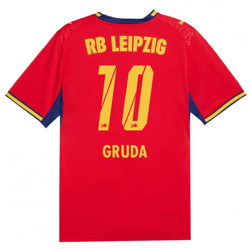 Danxen Kinder Brajan Gruda #10 Rot Gelb Königsblau Auswärtstrikot Trikot 2026/27 T-Shirt Österreich