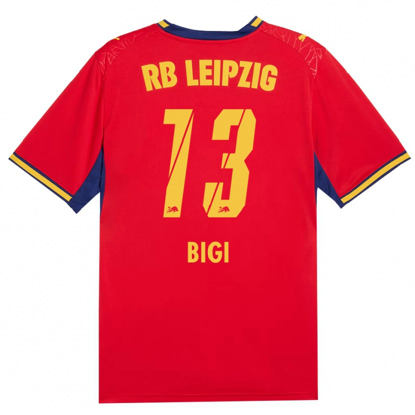 Danxen Kinder Samim Bigi #13 Rot Gelb Königsblau Auswärtstrikot Trikot 2026/27 T-Shirt Österreich
