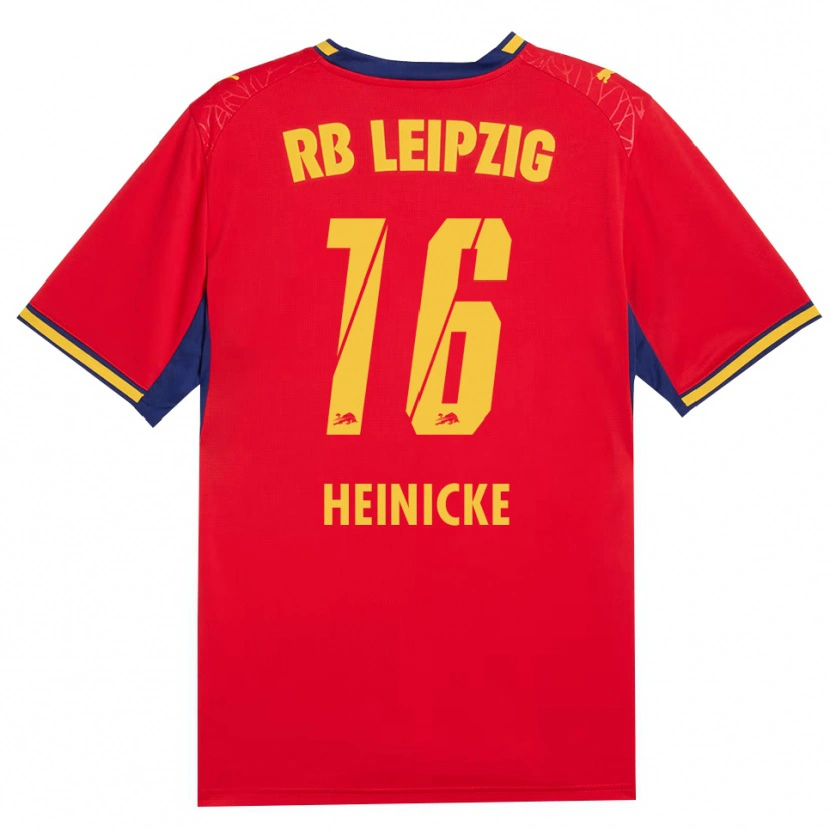 Danxen Kinder Niklas Heinicke #16 Rot Gelb Königsblau Auswärtstrikot Trikot 2026/27 T-Shirt Österreich