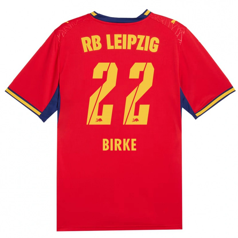 Danxen Kinder Lennox Birke #22 Rot Gelb Königsblau Auswärtstrikot Trikot 2026/27 T-Shirt Österreich