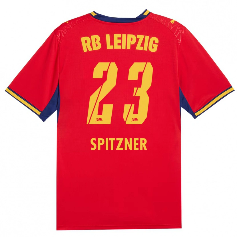 Danxen Kinder Kyra Spitzner #23 Rot Gelb Königsblau Auswärtstrikot Trikot 2026/27 T-Shirt Österreich