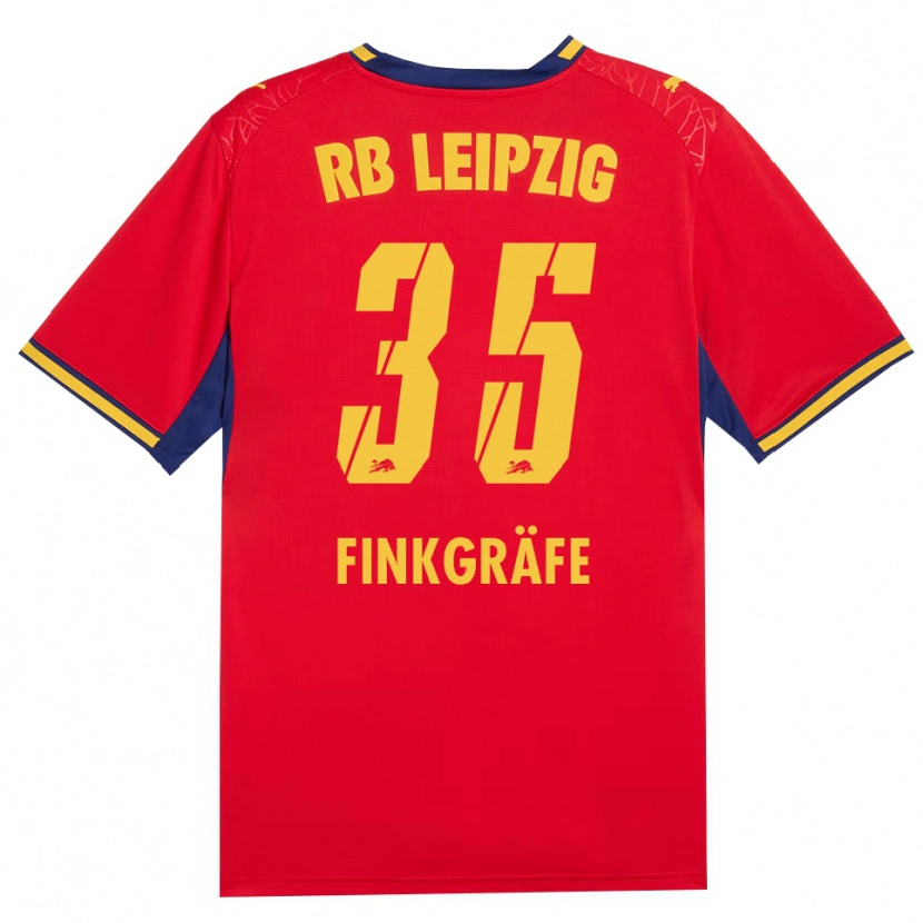 Danxen Kinder Max Finkgräfe #35 Rot Gelb Königsblau Auswärtstrikot Trikot 2026/27 T-Shirt Österreich