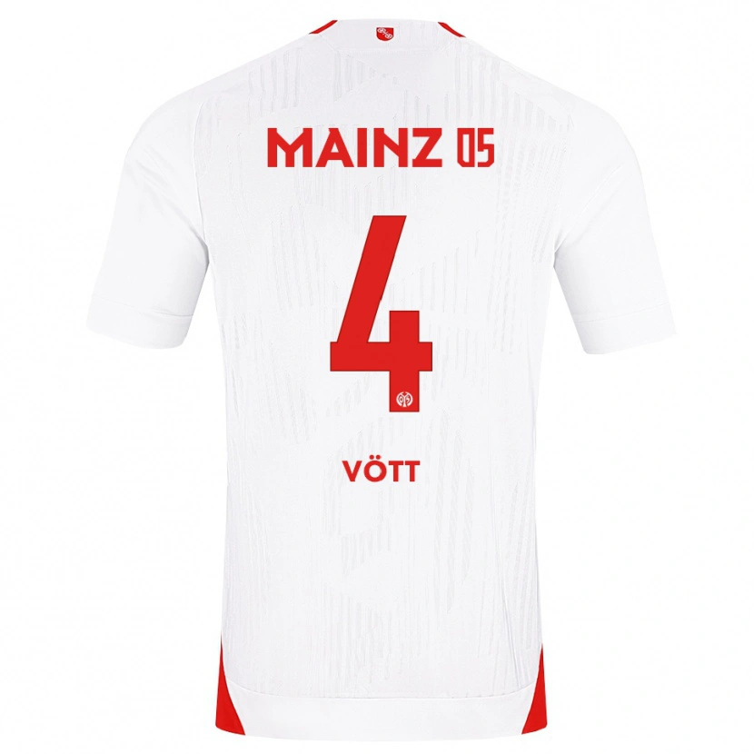Danxen Kinder Jakob Vött #4 Weiß Rot Gelb Auswärtstrikot Trikot 2026/27 T-Shirt Österreich