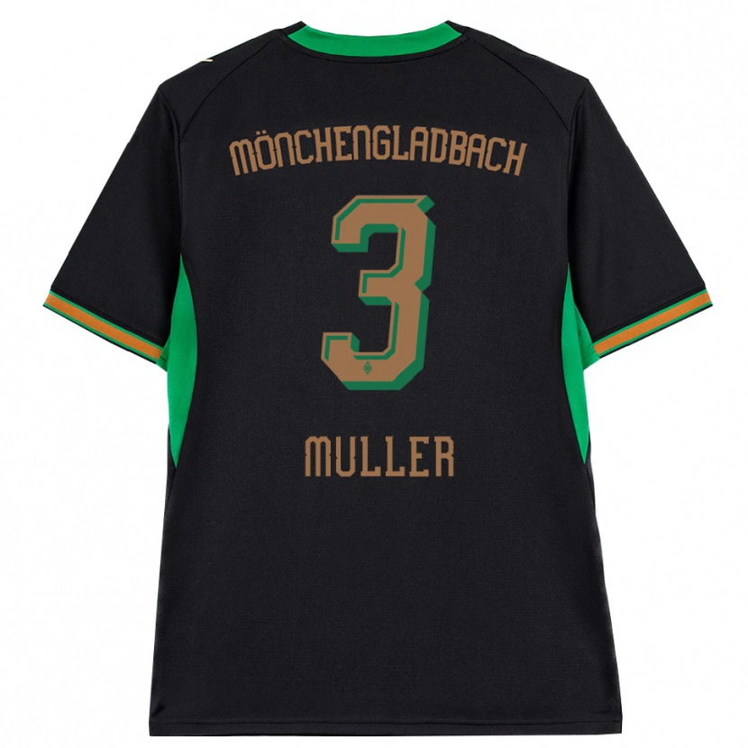 Danxen Kinder Barbara Müller #3 Schwarz Orange Grün Braun Auswärtstrikot Trikot 2026/27 T-Shirt Österreich
