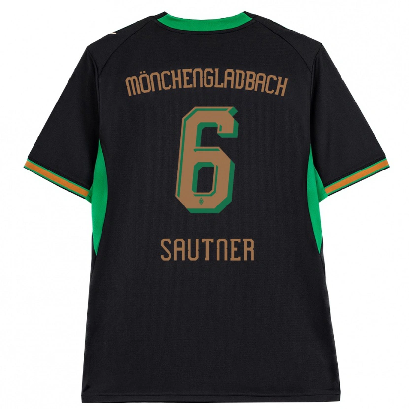 Danxen Kinder Piet Sautner #6 Schwarz Orange Grün Braun Auswärtstrikot Trikot 2026/27 T-Shirt Österreich
