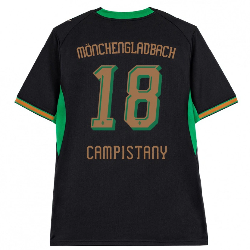 Danxen Kinder Erik Corominas Campistany #18 Schwarz Orange Grün Braun Auswärtstrikot Trikot 2026/27 T-Shirt Österreich