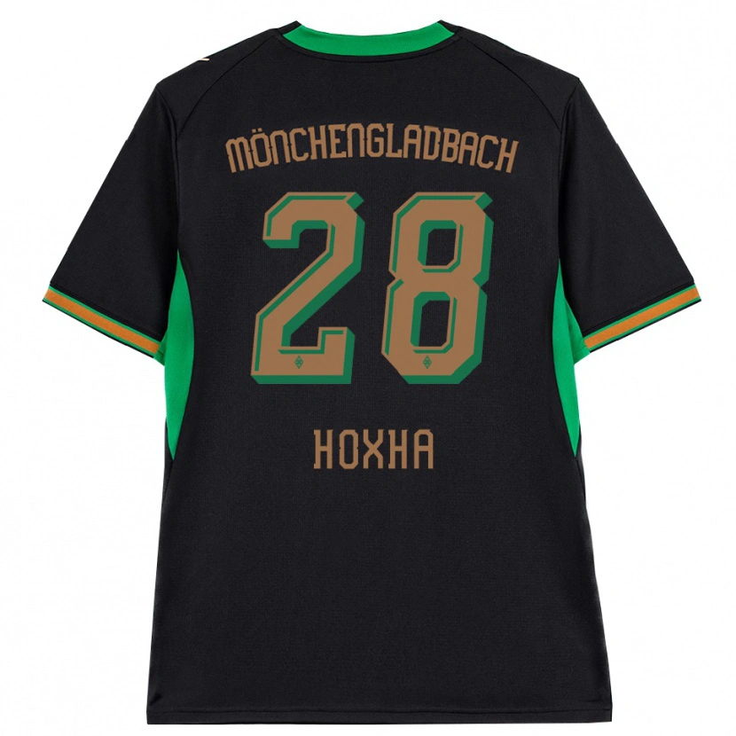 Danxen Kinder Flavjo Hoxha #28 Schwarz Orange Grün Braun Auswärtstrikot Trikot 2026/27 T-Shirt Österreich