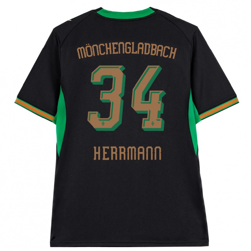 Danxen Kinder Charles Herrmann #34 Schwarz Orange Grün Braun Auswärtstrikot Trikot 2026/27 T-Shirt Österreich