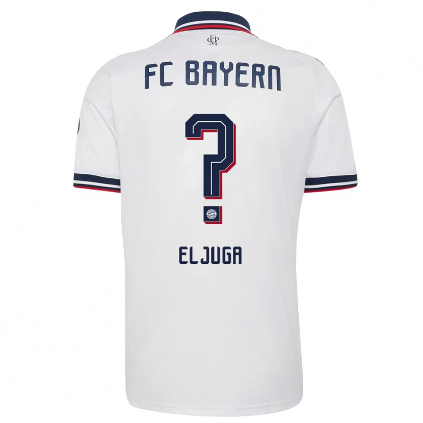 Danxen Kinder Gabriel Eljuga #0 Weiß Grau Rot Auswärtstrikot Trikot 2026/27 T-Shirt Österreich