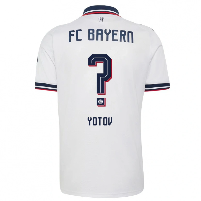 Danxen Kinder Valentin Yotov #0 Weiß Grau Rot Auswärtstrikot Trikot 2026/27 T-Shirt Österreich