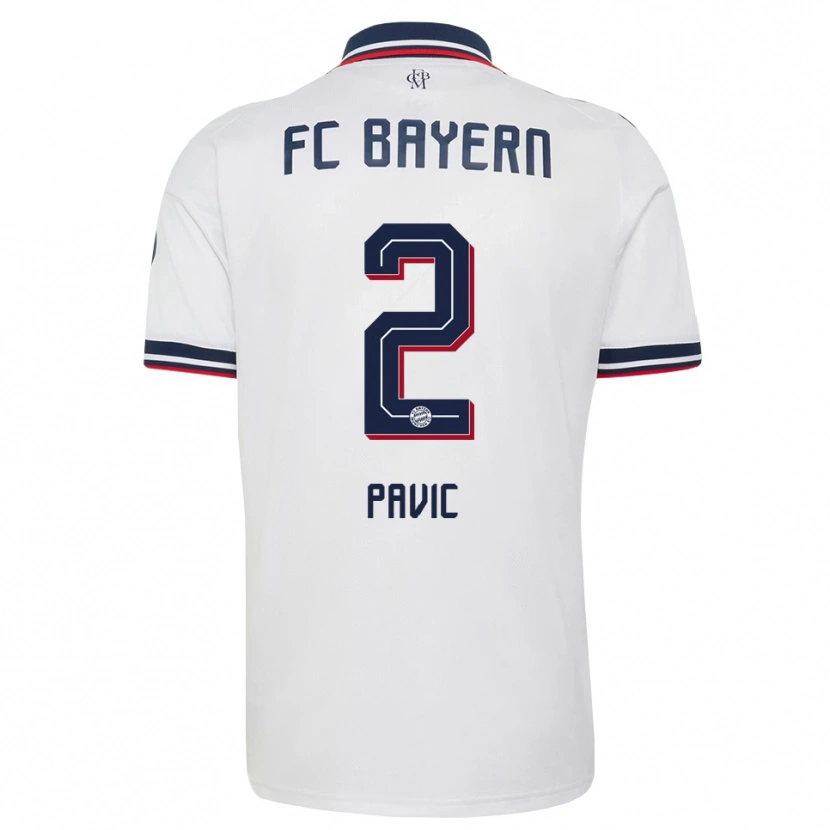 Danxen Kinder Filip Pavić #2 Weiß Grau Rot Auswärtstrikot Trikot 2026/27 T-Shirt Österreich