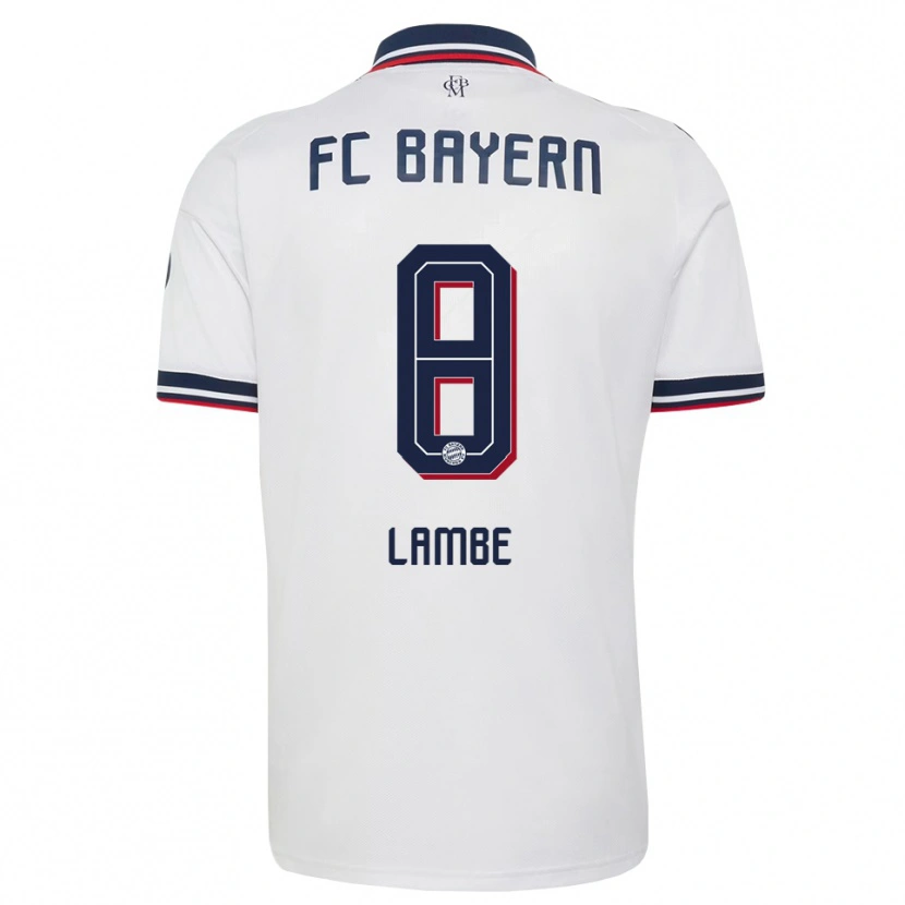 Danxen Kinder Allen Junior Lambé #8 Weiß Grau Rot Auswärtstrikot Trikot 2026/27 T-Shirt Österreich