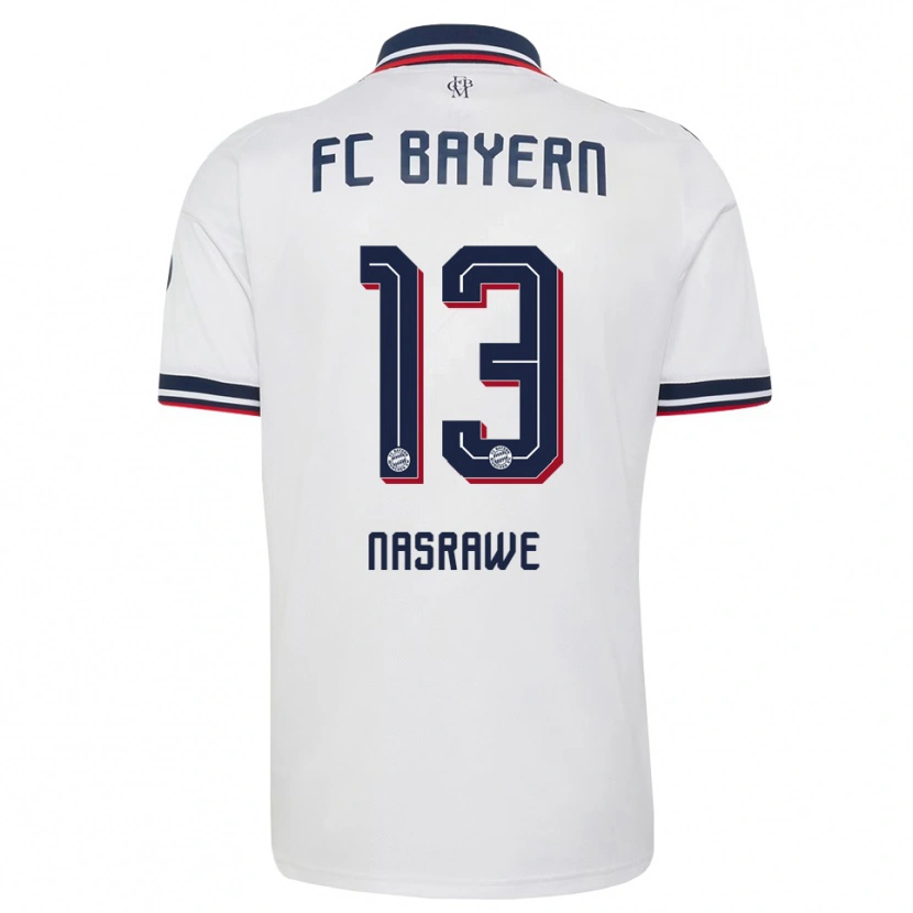 Danxen Kinder Jussef Nasrawe #13 Weiß Grau Rot Auswärtstrikot Trikot 2026/27 T-Shirt Österreich