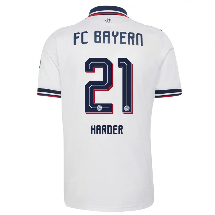 Danxen Kinder Pernille Harder #21 Weiß Grau Rot Auswärtstrikot Trikot 2026/27 T-Shirt Österreich