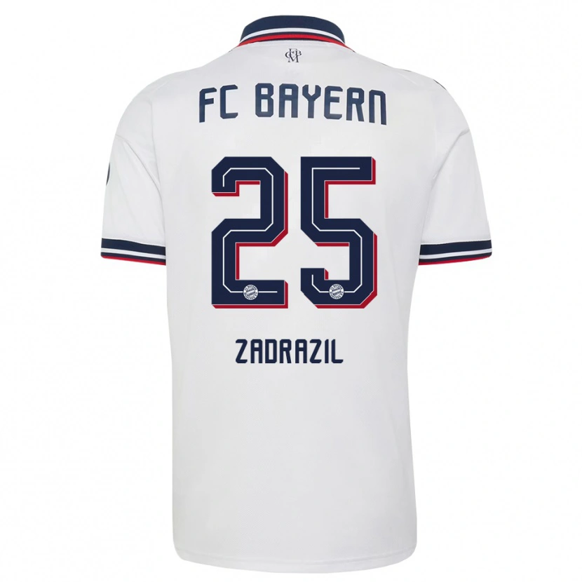 Danxen Kinder Sarah Zadrazil #25 Weiß Grau Rot Auswärtstrikot Trikot 2026/27 T-Shirt Österreich