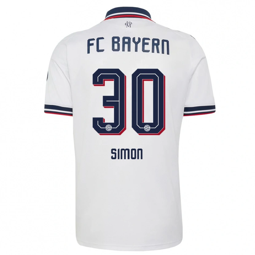 Danxen Kinder Carolin Simon #30 Weiß Grau Rot Auswärtstrikot Trikot 2026/27 T-Shirt Österreich