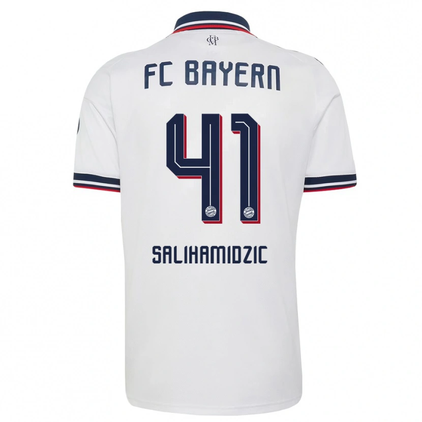 Danxen Kinder Nick Salihamidzic #41 Weiß Grau Rot Auswärtstrikot Trikot 2026/27 T-Shirt Österreich