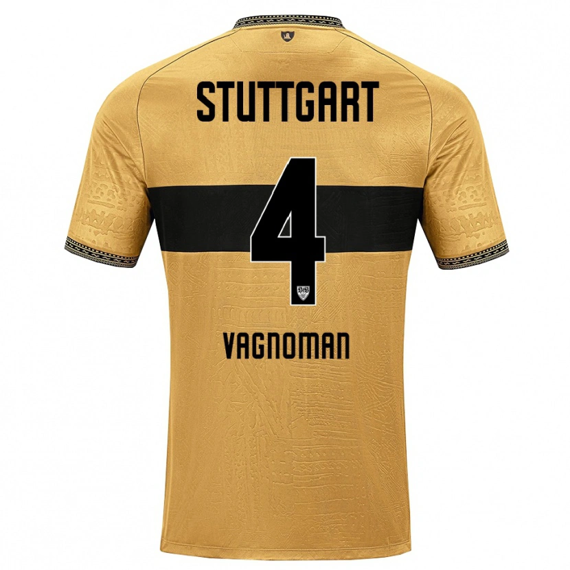 Danxen Kinder Josha Vagnoman #4 Braun Schwarz Weiß Auswärtstrikot Trikot 2026/27 T-Shirt Österreich