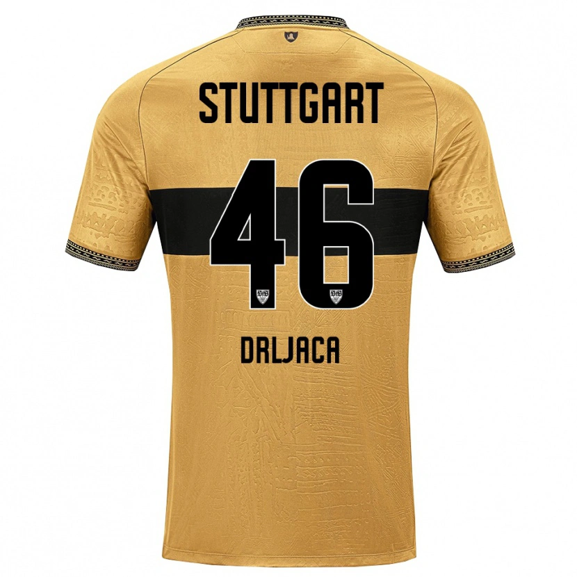 Danxen Kinder Stefan Drljaca #46 Braun Schwarz Weiß Auswärtstrikot Trikot 2026/27 T-Shirt Österreich