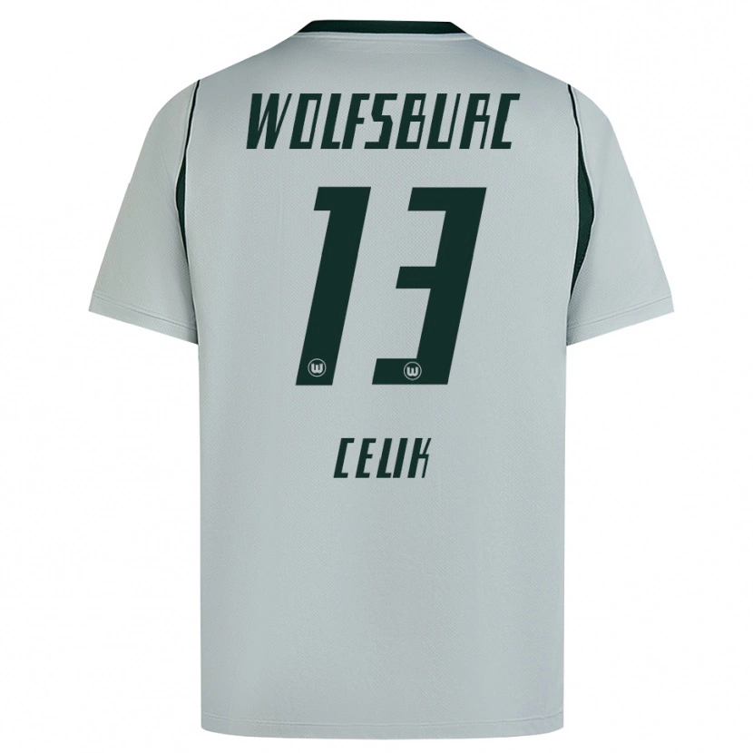 Danxen Kinder Dennis Celik #13 Grau Grün Auswärtstrikot Trikot 2026/27 T-Shirt Österreich