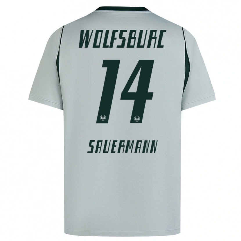 Danxen Kinder Carlos Sauermann #14 Grau Grün Auswärtstrikot Trikot 2026/27 T-Shirt Österreich