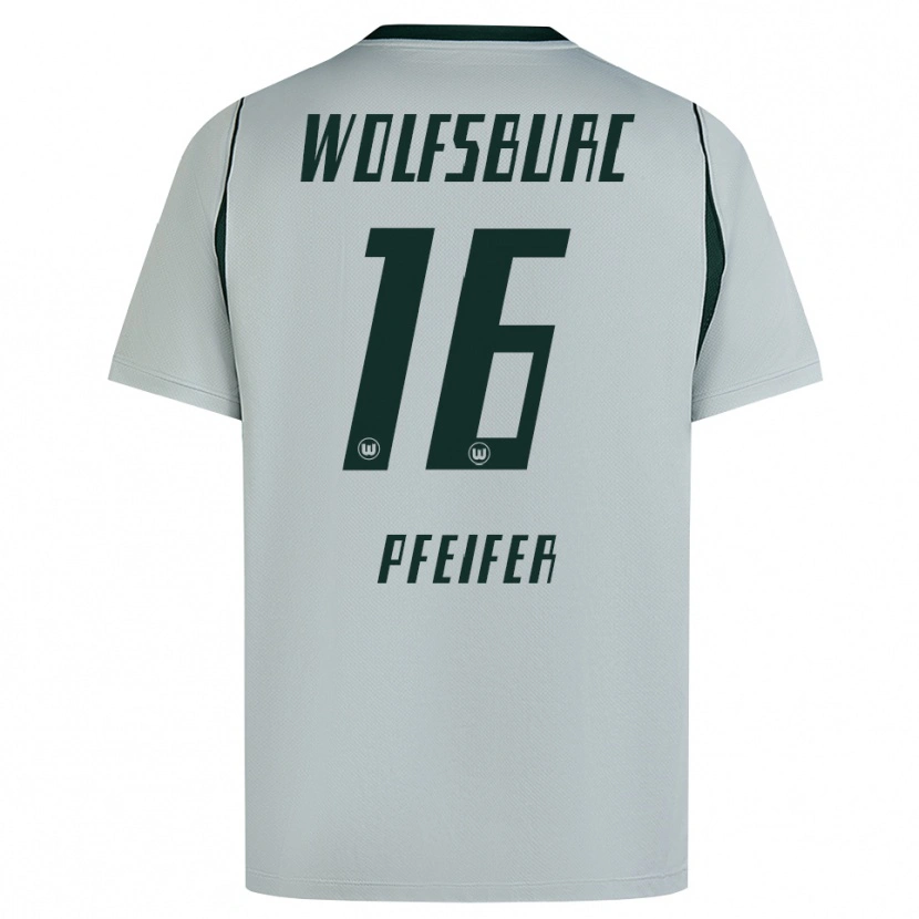 Danxen Kinder Leo Pfeifer #16 Grau Grün Auswärtstrikot Trikot 2026/27 T-Shirt Österreich