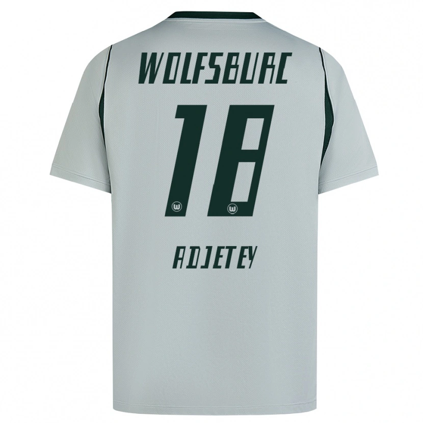 Danxen Kinder Jonas Adjetey #18 Grau Grün Auswärtstrikot Trikot 2026/27 T-Shirt Österreich