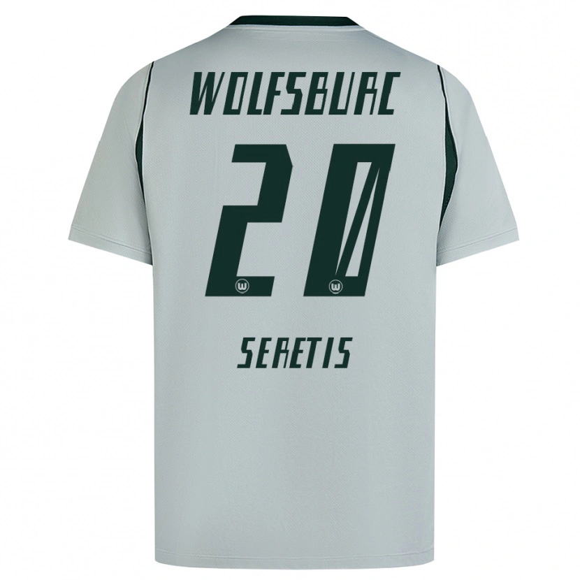 Danxen Kinder Isaiah Seretis #20 Grau Grün Auswärtstrikot Trikot 2026/27 T-Shirt Österreich