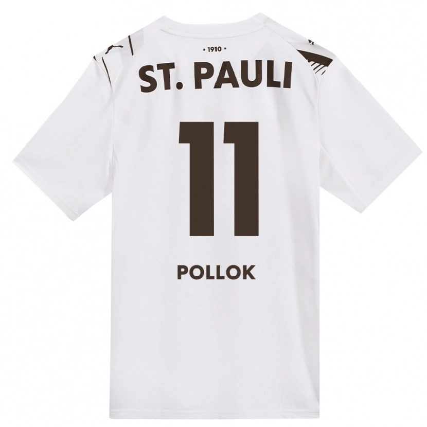Danxen Kinder Jakob Pollok #11 Kaffee Weiß Rot Auswärtstrikot Trikot 2026/27 T-Shirt Österreich