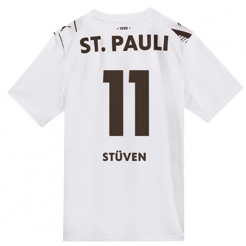 Danxen Kinder Max Stüven #11 Kaffee Weiß Rot Auswärtstrikot Trikot 2026/27 T-Shirt Österreich
