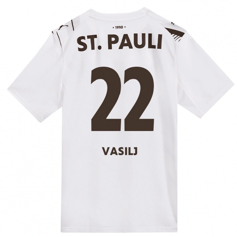 Danxen Kinder Nikola Vasilj #22 Kaffee Weiß Rot Auswärtstrikot Trikot 2026/27 T-Shirt Österreich