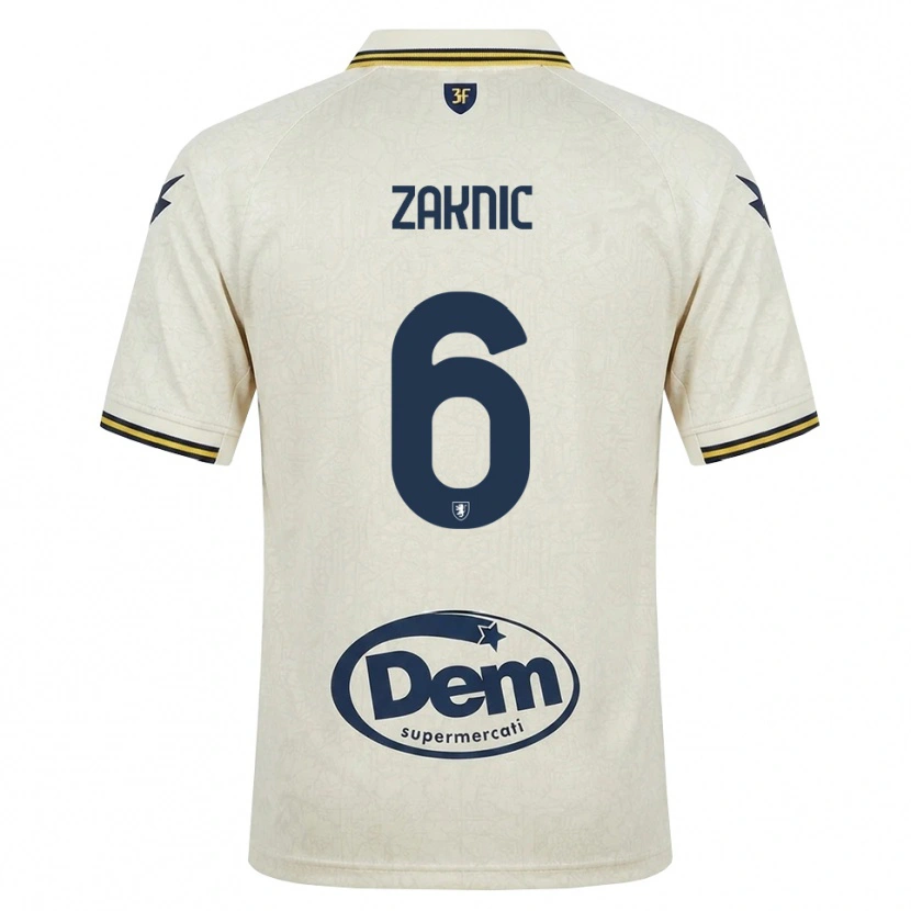Danxen Kinder Lazar Zaknic #6 Oldlace Gelb Schwarz Auswärtstrikot Trikot 2026/27 T-Shirt Österreich
