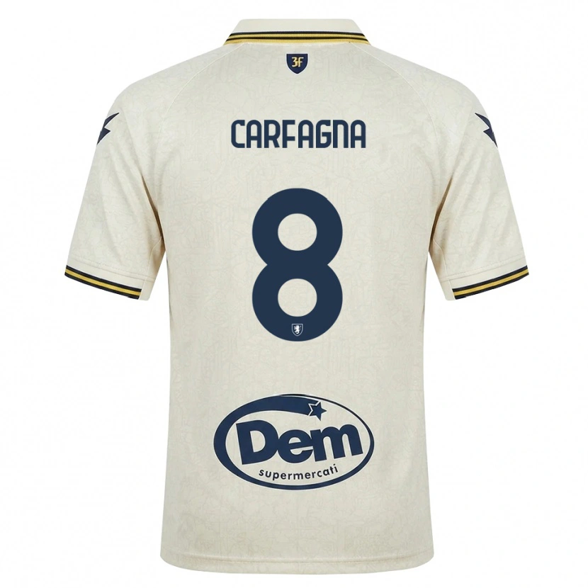 Danxen Kinder Matteo Carfagna #8 Oldlace Gelb Schwarz Auswärtstrikot Trikot 2026/27 T-Shirt Österreich