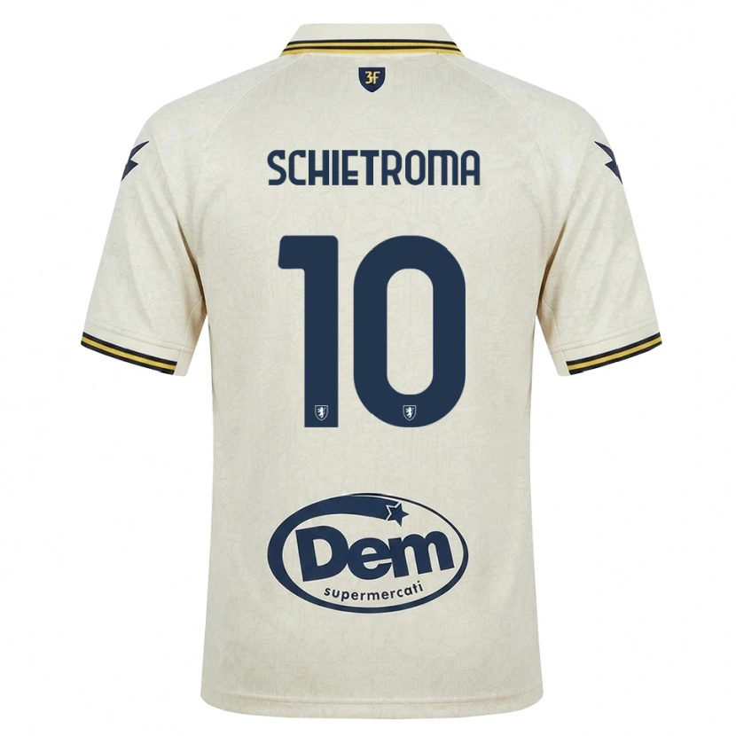 Danxen Kinder Lorenzo Schietroma #10 Oldlace Gelb Schwarz Auswärtstrikot Trikot 2026/27 T-Shirt Österreich