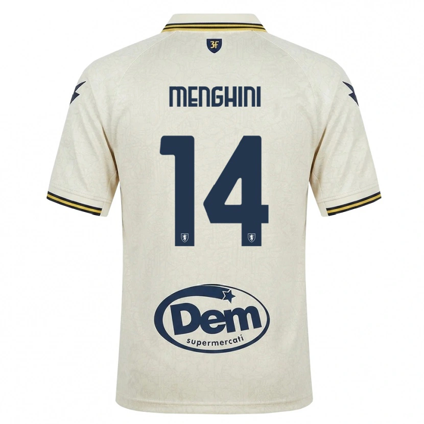 Danxen Kinder Lorenzo Menghini #14 Oldlace Gelb Schwarz Auswärtstrikot Trikot 2026/27 T-Shirt Österreich