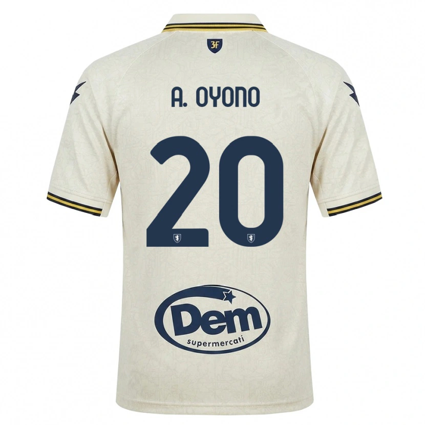 Danxen Kinder Anthony Oyono #20 Oldlace Gelb Schwarz Auswärtstrikot Trikot 2026/27 T-Shirt Österreich