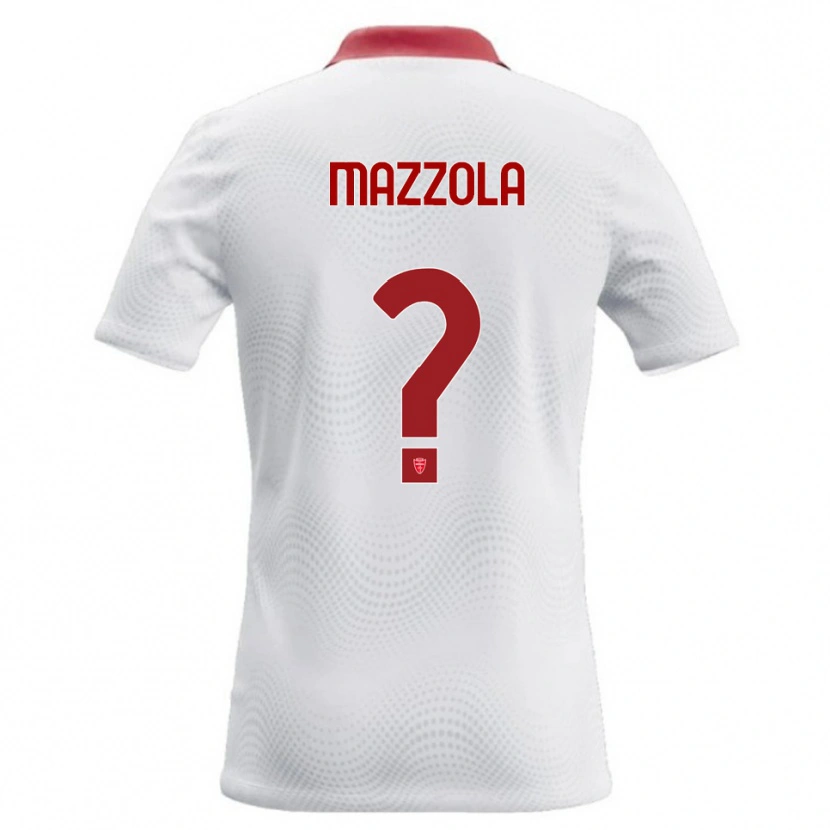 Danxen Kinder Emanuele Mazzola #0 Weiß Rot Auswärtstrikot Trikot 2026/27 T-Shirt Österreich