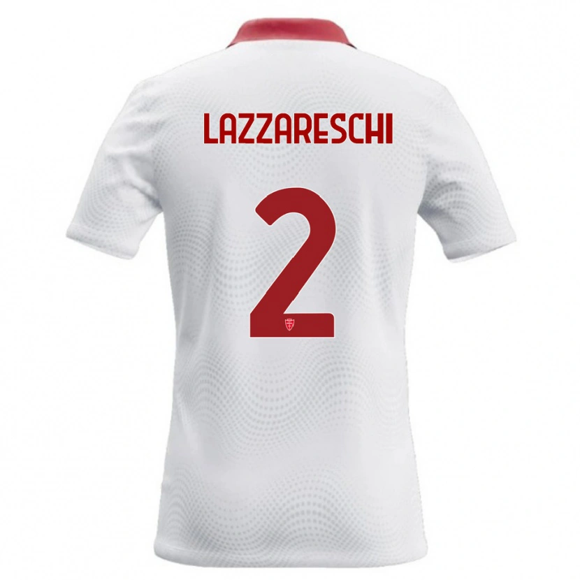 Danxen Kinder Andrea Lazzareschi #2 Weiß Rot Auswärtstrikot Trikot 2026/27 T-Shirt Österreich