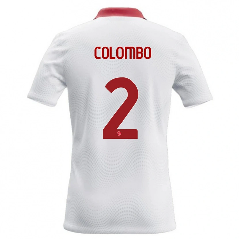 Danxen Kinder Davide Colombo #2 Weiß Rot Auswärtstrikot Trikot 2026/27 T-Shirt Österreich