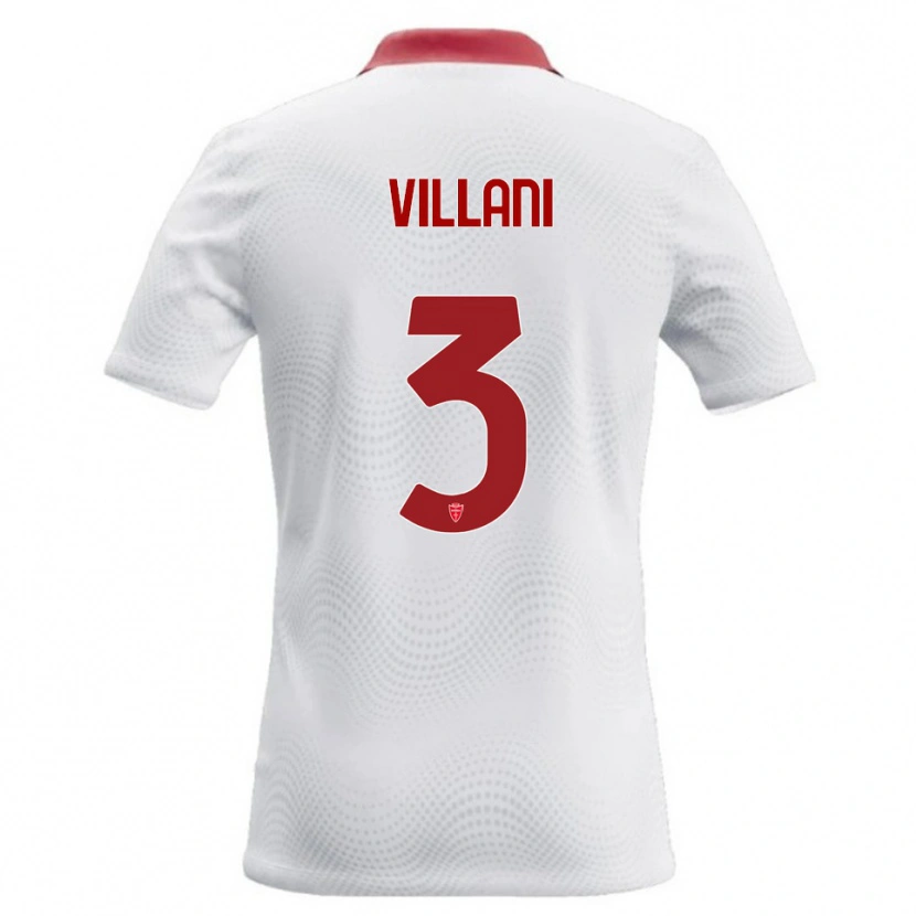 Danxen Kinder Matteo Villani #3 Weiß Rot Auswärtstrikot Trikot 2026/27 T-Shirt Österreich