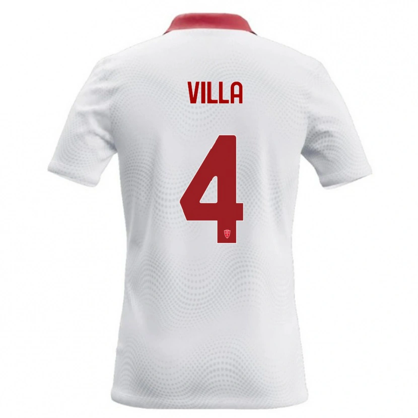 Danxen Kinder Manuel Villa #4 Weiß Rot Auswärtstrikot Trikot 2026/27 T-Shirt Österreich