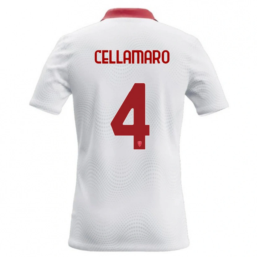 Danxen Kinder Simone Cellamaro #4 Weiß Rot Auswärtstrikot Trikot 2026/27 T-Shirt Österreich
